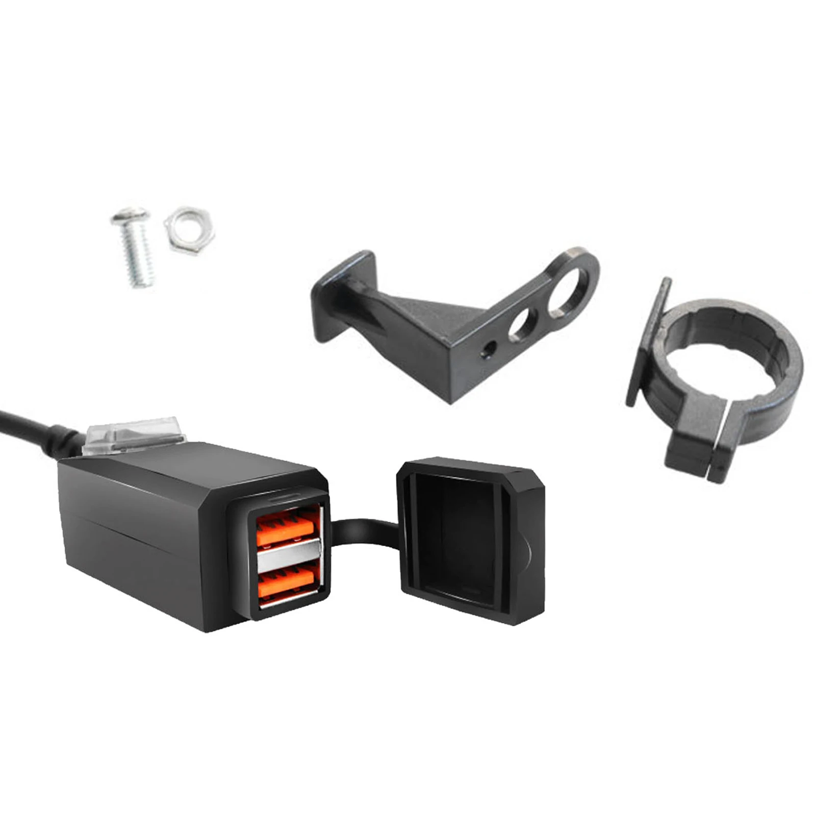 

12 В-24 В QC3.0 двойной Usb-порт, водонепроницаемое зарядное устройство на руль мотоцикла, адаптер питания, розетка