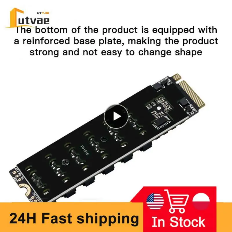 

1/2/3PCS NVME PCI-E PCIE X4 X8 X16 To 6 Port 3.0 SATA Adapter Card Riser III 6GB/S Chassis server PC Expansion+3.0 SATA CABLE