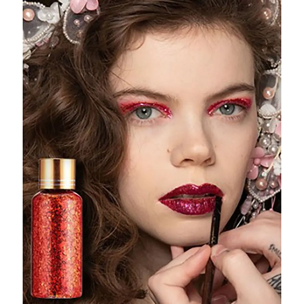 30ML Cosmetic Powder Chunky Glitter Women Holographic Face  Glitters Body Glitter Gel Hair Nail