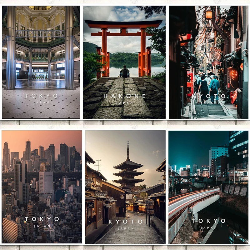 Постер «Поп-Киотский город» в Токио, Япония, улица Киушу, рисование на стене, Декор для дома, холст