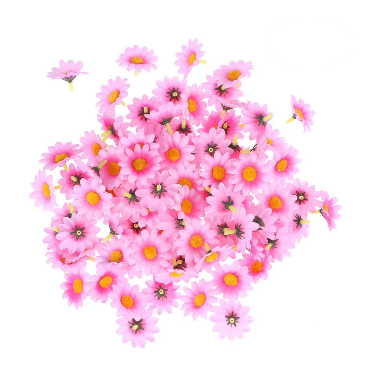 

100 Pcs Daisy Decoration Single Artificial Flowers Chrysanthemum Simulation Flowers False Flowers Individual Home decor