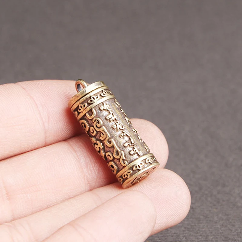 1 шт. полый латунный брелок для ключей Будды |