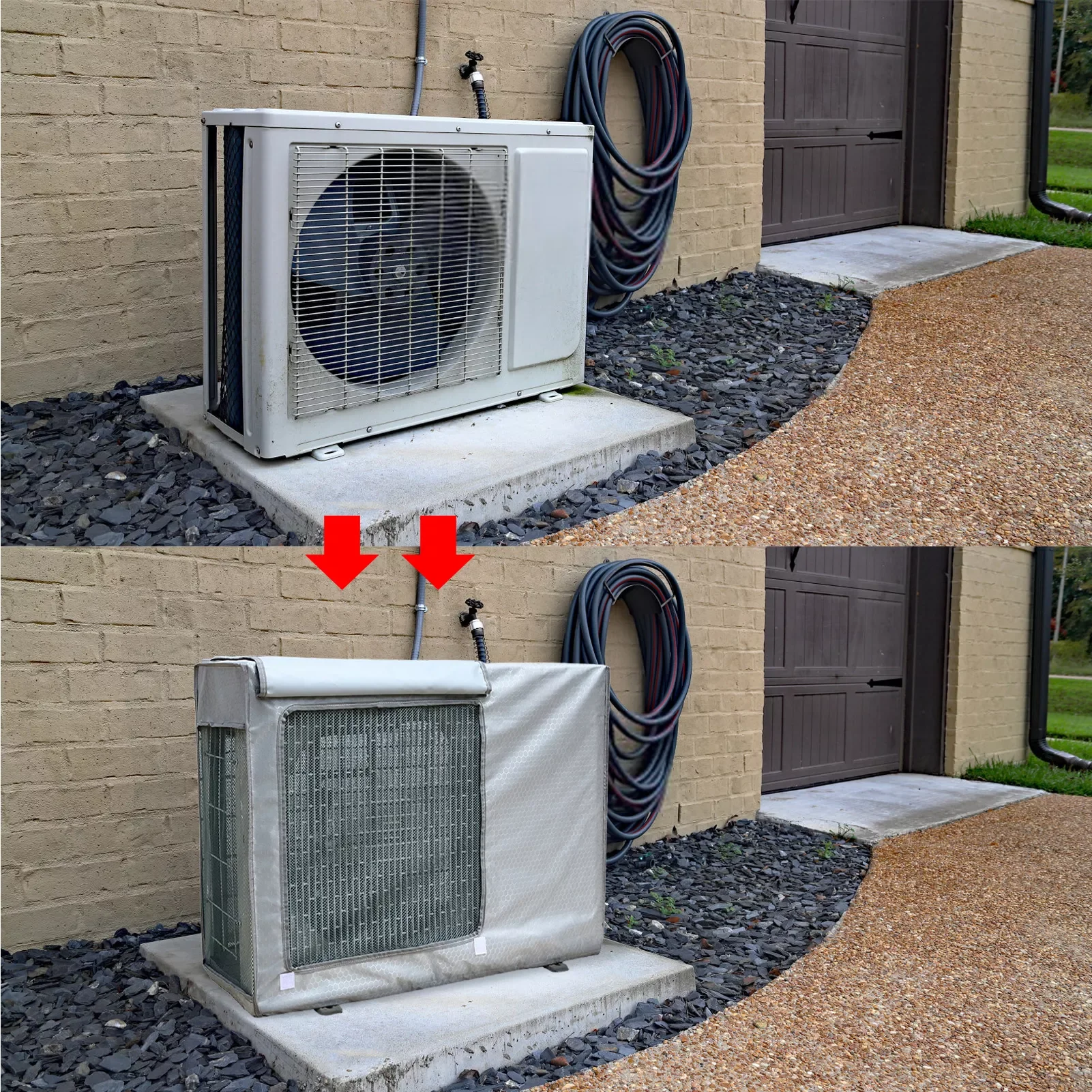 

Air Conditioner Cover Waterproof Air Conditioner Coverpad For Outside Units Protective Dust-proof Window AC Heat InsulationCover