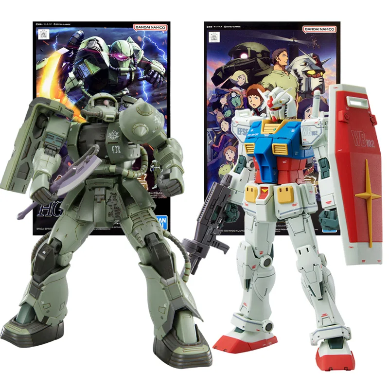 

Bandai Подлинная модель Gundam Аниме Фигурки HG 1/144 Cucuruz Doan Island ZAKU Rx-78-02 коллекция Gunpla аниме экшн-Фигурки игрушки