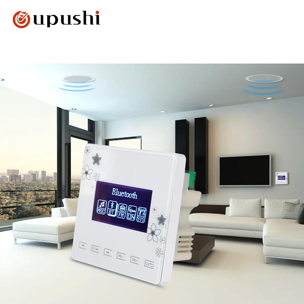 Фото Система Oupushi PA 2*15 Вт настенный усилитель 5,25-дюймовый потолочный динамик домашний фон цифровой стерео аудио динамик 6 Вт 2 шт. №4