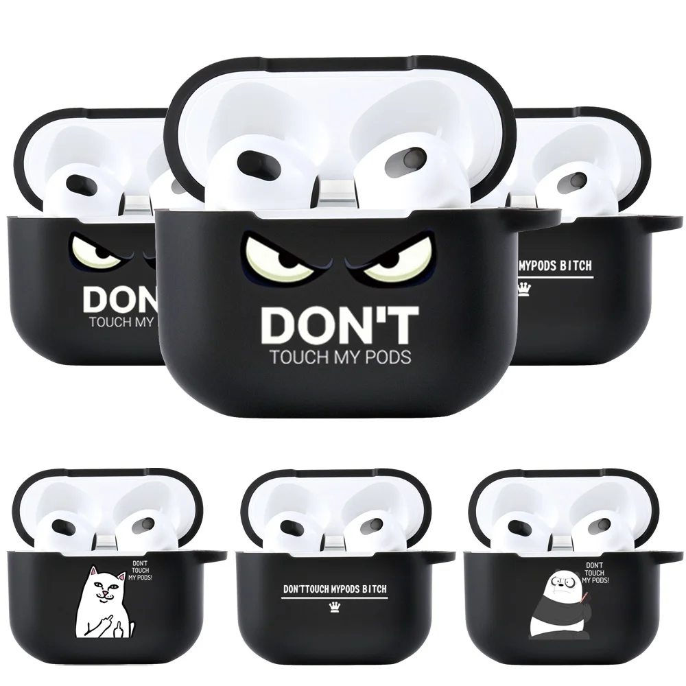 

Silicon Case For AirPods Pro Case AirPods 3 2 1 Pro Black TPU Funda Apple Air Pods Pro 3 2 1 Shockproof Cover Headphones Coque