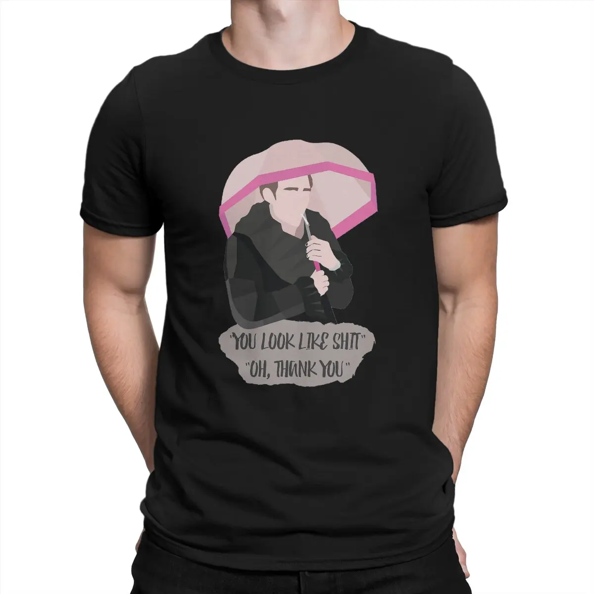 

The Umbrella Academy Reginald Hargreeves Luther Creative TShirt for Men Klaus Hargreeves Round Collar Pure Cotton T Shirt