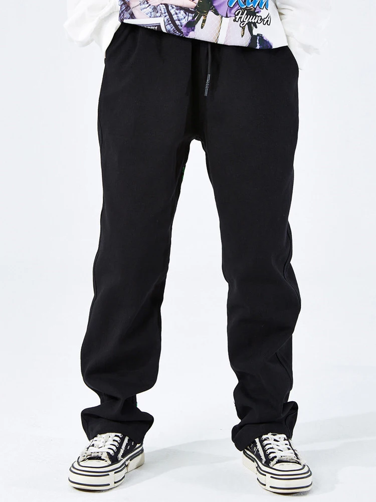 Four Seasons Men Jeans Fashion Letter Embroidered Casual Pants American Men Ins Street Hip Hop Trend Loose Straight Pants JEANS