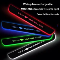for ford mustang mach e gt shelby gte led ambient lights car door lighting welcome threshold sill scuff plate car accessories