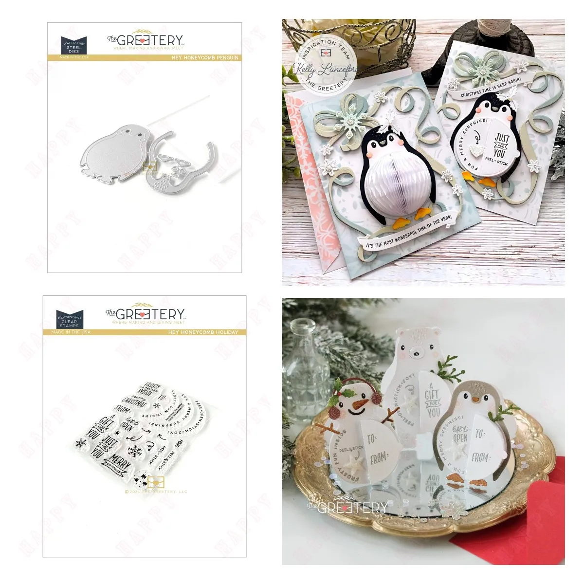 Металлические штампы для скрапбукинга Polar Bear and Birds