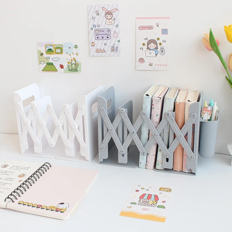 Регулируемая книжная полка с держателем для ручек выдвижные книжные концы