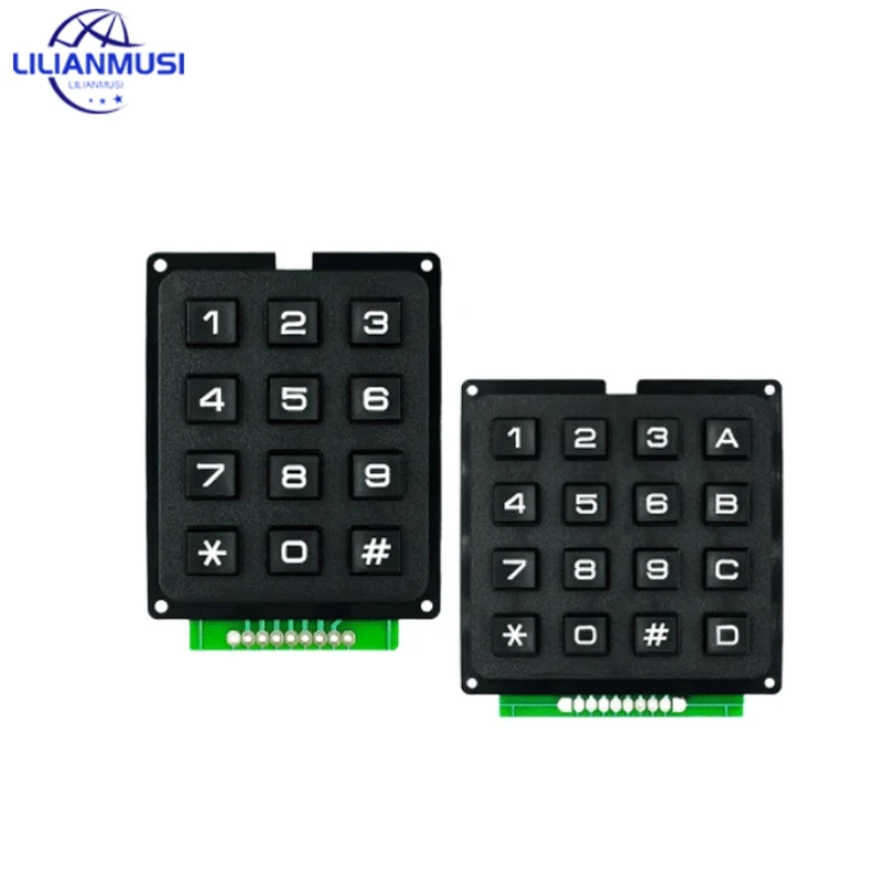 Матричный переключатель 3*4 4*4, модуль матрицы клавиатуры с клавишами из АБС-пластика, 4x4 3x4 12 16 клавиш, мембранный переключатель, Комплект «сделай сам» для Arduino