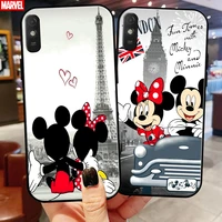 cute cartoon minnie mickey mouse for xiaomi redmi 9a 9at 6 53 inch phone case soft liquid silicon funda carcasa back