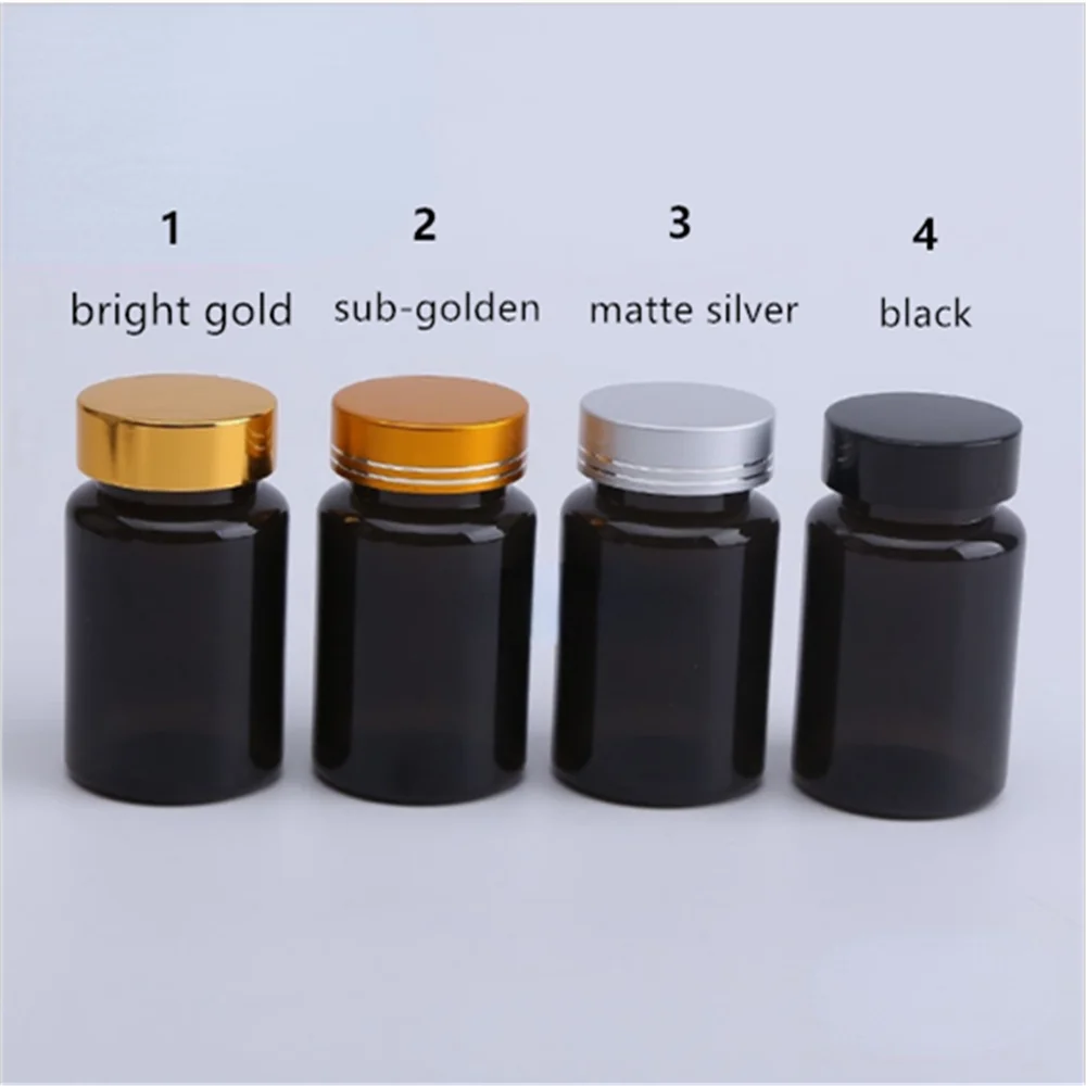 80ML 100ml 120ML 150ML Semi Transparent Black Empty Translucent Medicine Bottle High Grade Plastic Capsule 30PCS Pill Container images - 6