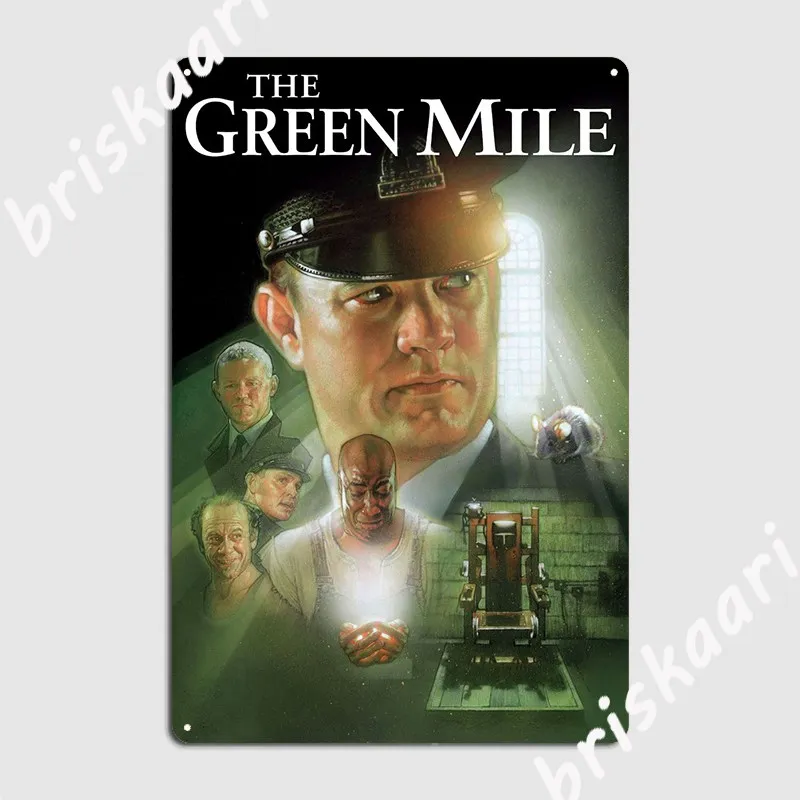 

Плакат с зеленой милей, металлический плакат с табличкой, Ретро плакат с жестяными знаками для кинотеатра, гостиной, кинотеатра