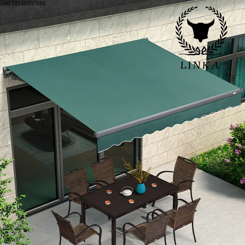 

Purple leaf sunshade retractable awning hand yard balcony electric outdoor rainproof folding retractable awning awning