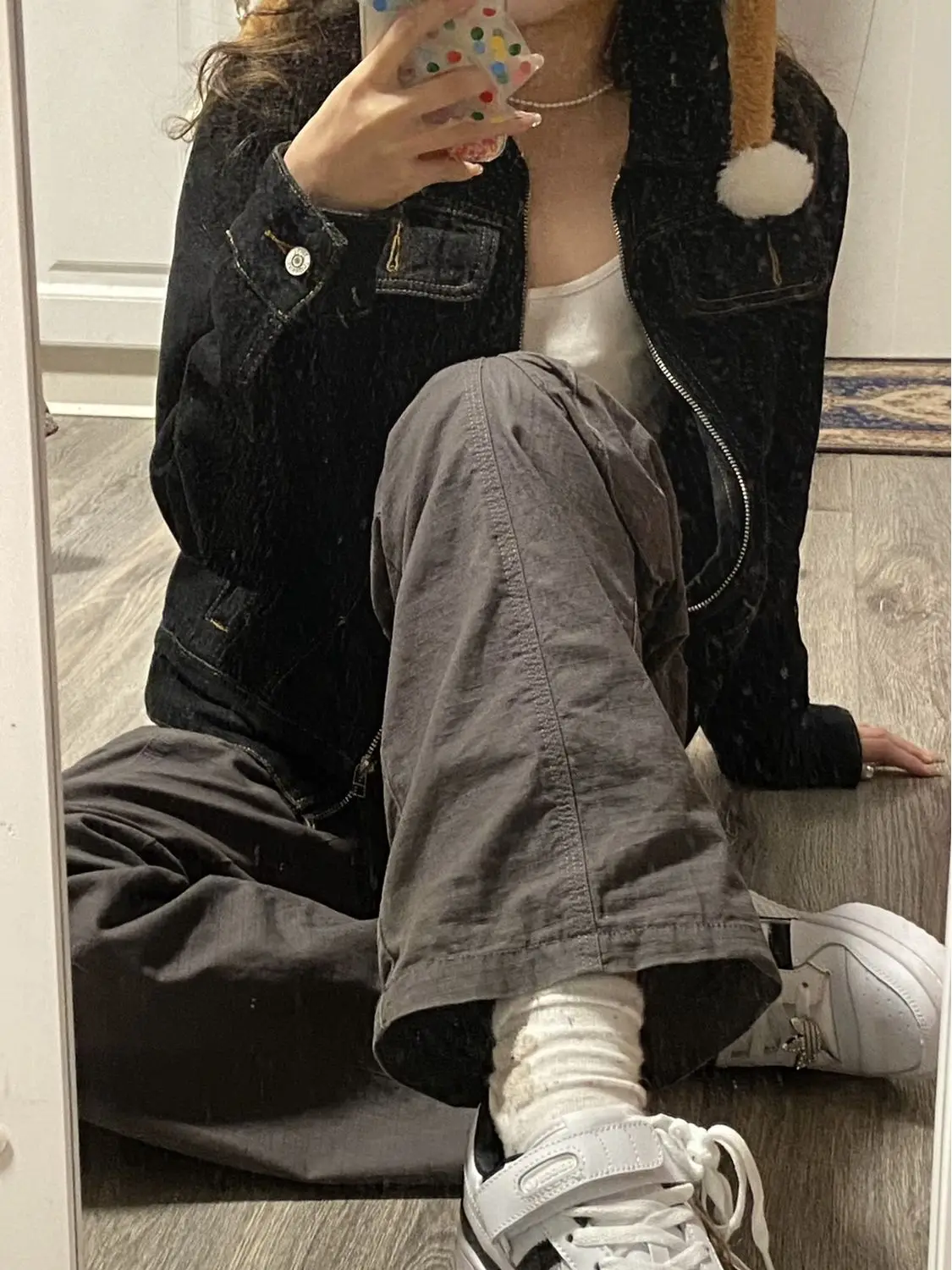 Тонкая джинсовая куртка для женщин маленькая черная ковбойская на молнии