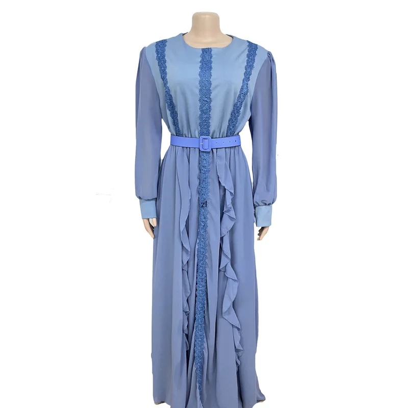 Eid Muslim Evening Party Long Dress Kaftan Abaya Dubai Turkey Islam Clothing African Dresses For Women Robe Musulman Femme