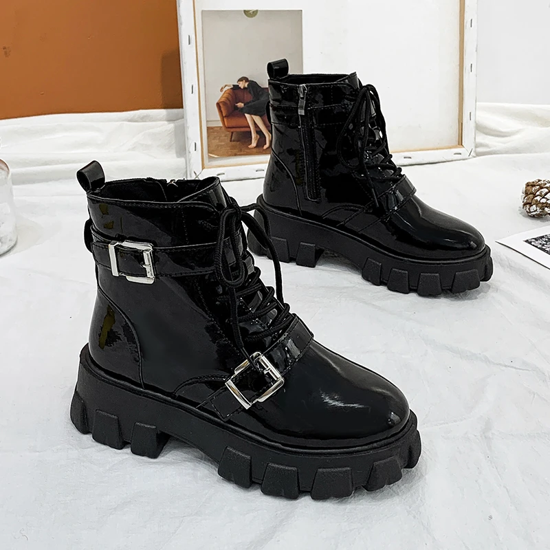 

2022 New Fashion Winter Women Boots Warmth Platform Ankle Boots Ankle Women Casual Booties Round Toe Women's Shoes Botas Mujer