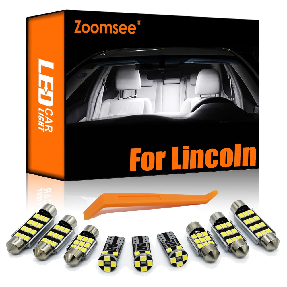 Zoomsee Interior LED Light Kit For Lincoln LS Navigator Town Car Mark LT Aviator Continental MKT MKS MKX MKZ Car Map Bulb Canbus