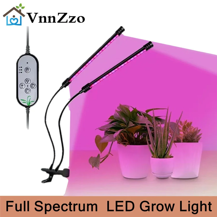 

VnnZzo LED Grow Light USB Phyto Lamp Full Spectrum Fitolamp With Control Phytolamp For Plants Seedlings Flower Home Tent