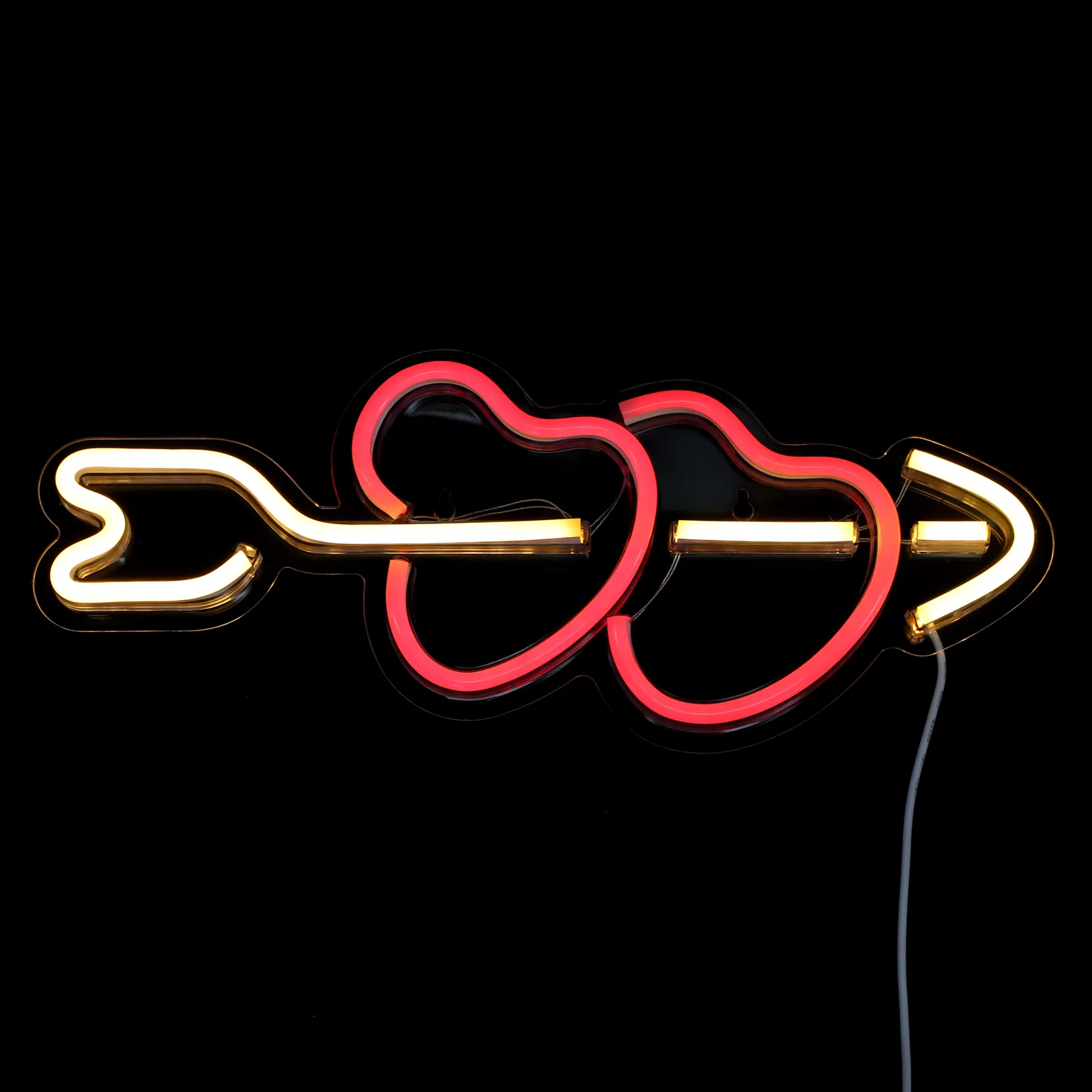 

1Pc Creative Heart Shaped LED Neon Sign Romantic Atmosphere Light White