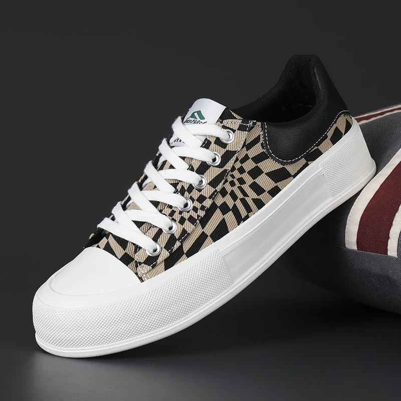 

Fashion Flat Men Canvas Shoes Casual Sneakers Lace Up Breathable Comfortable Footwear 2022 New Tenis Masculino Zapatillas Hombre