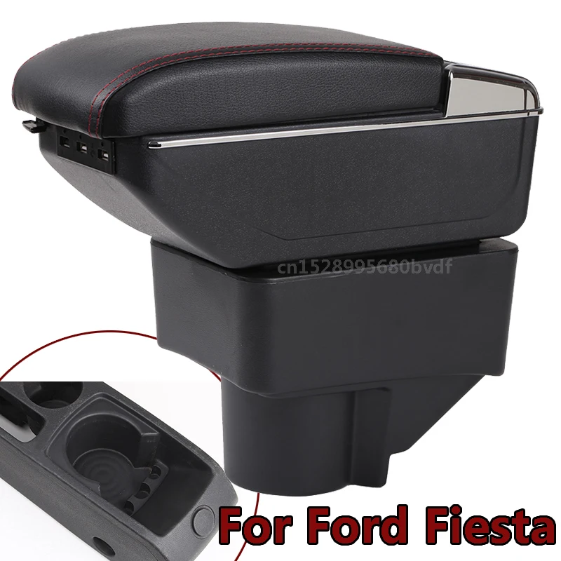 

Armrest Box For Ford Fiesta Armrest In Car Storage Box For Fiesta PU Leather