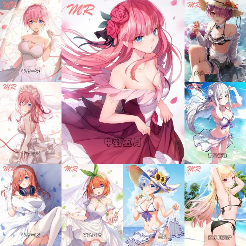 

The Quintessential Quintuplets Rem Transfiguration Goddess 3D Flash Card ACG Sexy Kawaii Anime Game Collection Cards Gift Toys