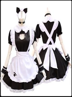 2022 new open chest black cat maid costume cute cat japanese maid costume cosplay costume japan hot anime masquerade