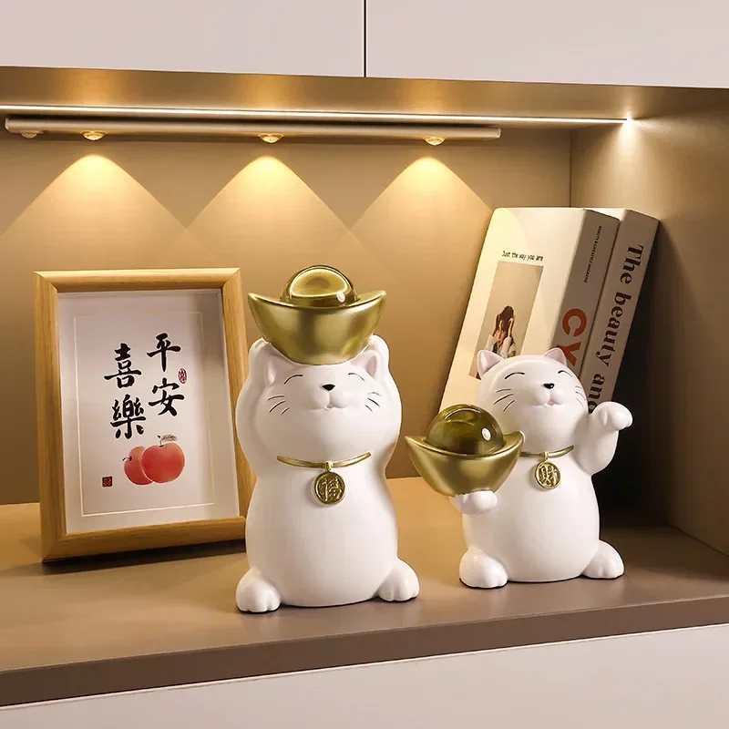 

New Chinese style Zhaocai Cat desktop, living room decoration, shoe cabinet, porch, home, housewarming gift decorations