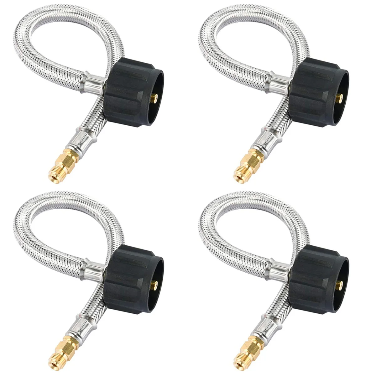

4pcs Rv Propane Hose Replacement Propane Line Camper Gas Line Quick Connect Fitting
