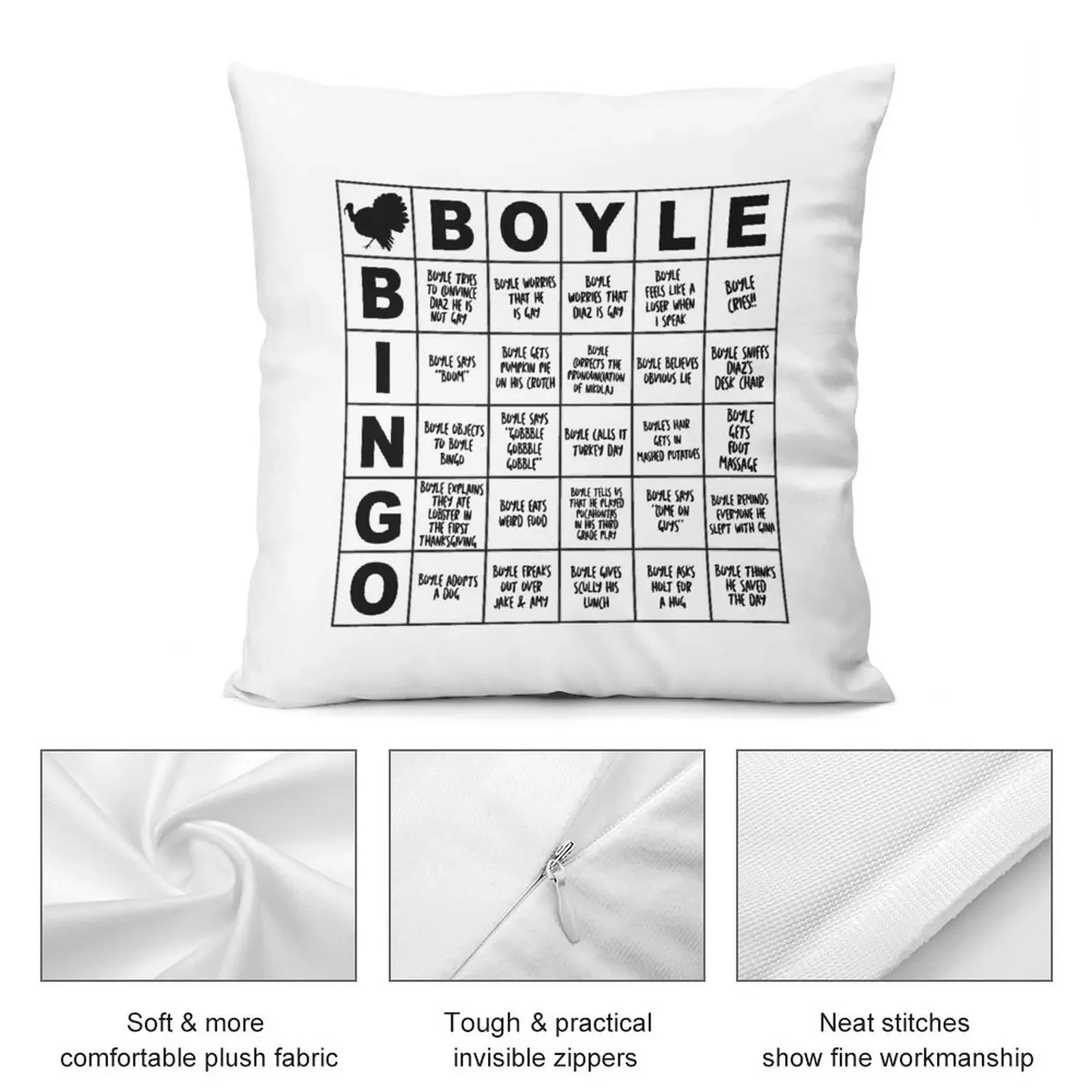 Boyle Bingo - B99 Декоративная подушка Роскошные диванные подушки Прямоугольные