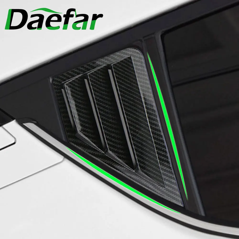 

2PCS Car Rear Window Triangle Sticker Exterior Carbon Fiber Sticker Shutter Decoration Modified Accessrories For Toyota C-HR CHR