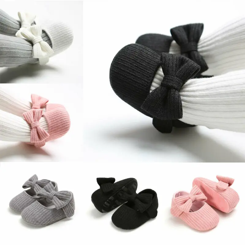 

New Toddler Baby Girls PU Princess Bow Loving Heart Shoes Kids Crib Sole Sneaker