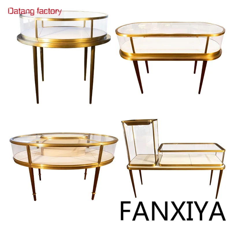 

Display cabinet 2022 new fashion style high-end round drawer glass watch glass jewelry display cabinet guangzhou shero