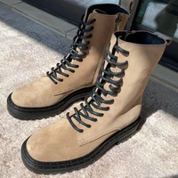 jennydave shoes woman spring and autumn england style fashion retro bandage ankle boot cowhide motorcycle leather boots women