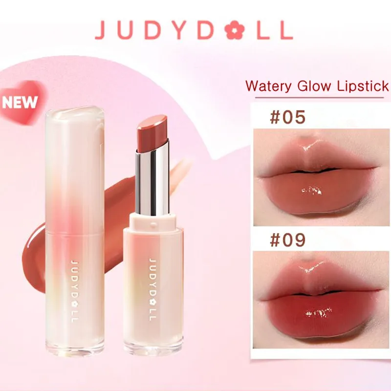 Judydoll Watery Glow Lipstick Mirror Lip Balm Moisturizing Solid Lip Gloss Glass Lip Glaze Tint Makeup Beauty