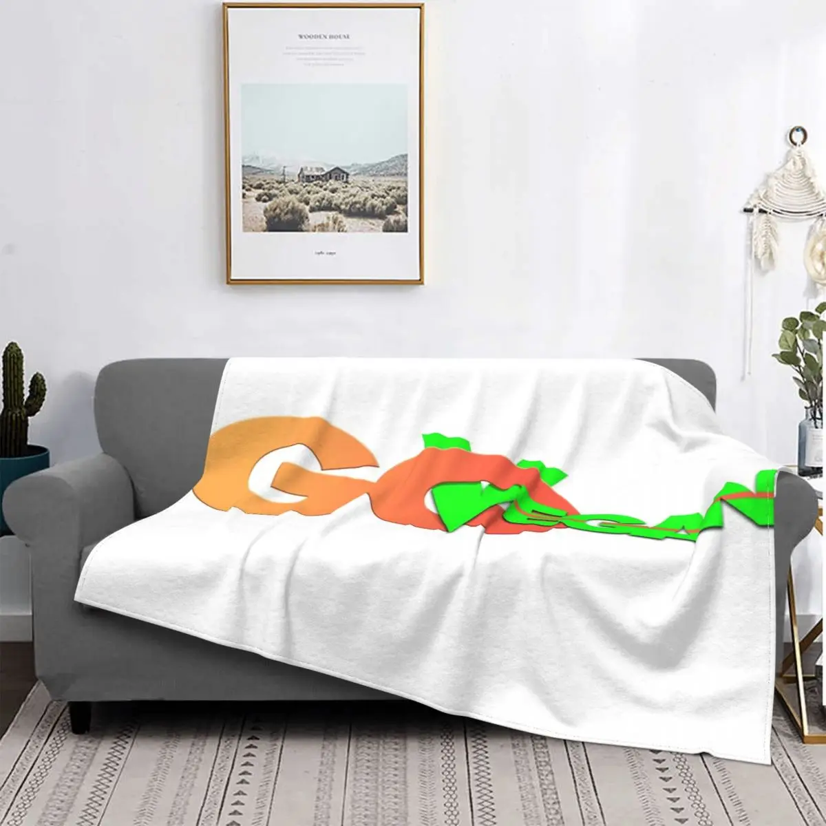 

Go-Manta con texto vegano, colcha a cuadros para cama, sofá, toalla de playa, manta térmica, colcha, 220x240