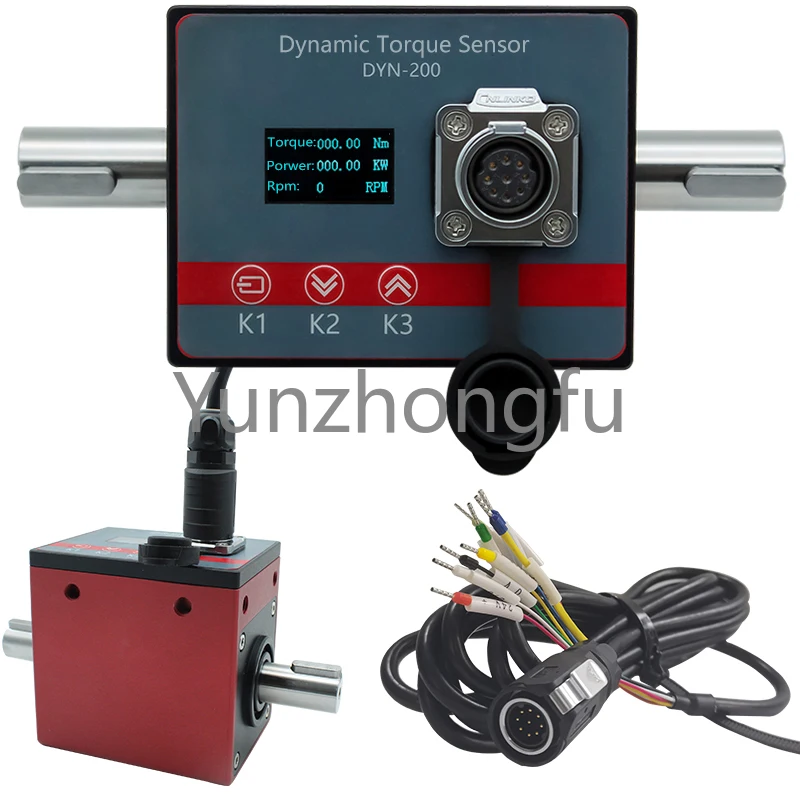 

Rotary Torque Sensor Motor Speed Power Measuring Instrument Transducer Build-in OLED Display Force Dynamic Torsion Test English