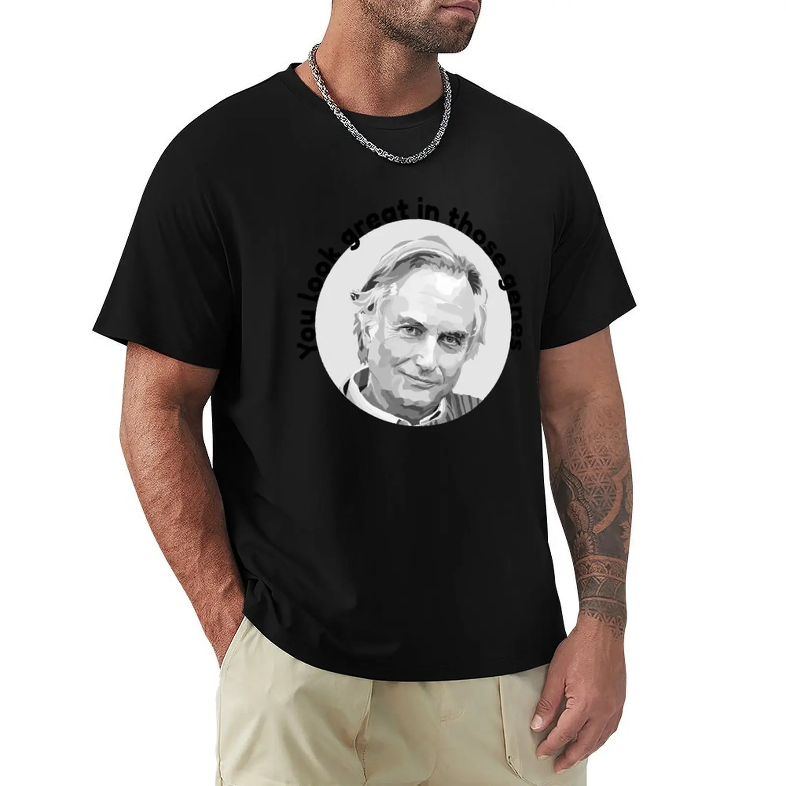 Фото Футболка Dawkins Love, забавная футболка, летняя одежда, рубашка на заказ, подарки для парня, футболки для мужчин №1