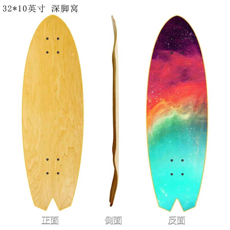 32 Inch Blank Surfskate Deck Tilted Tail Deep Concave Land Surf Skate Board Longboard Deck Sport Board Parts Supply