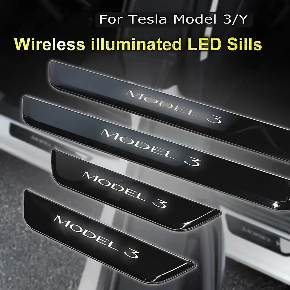 

Автомобильные аксессуары для Tesla Model 3, модель Y, магнитная Индукционная лампа, световая подсветка, приветственная педаль