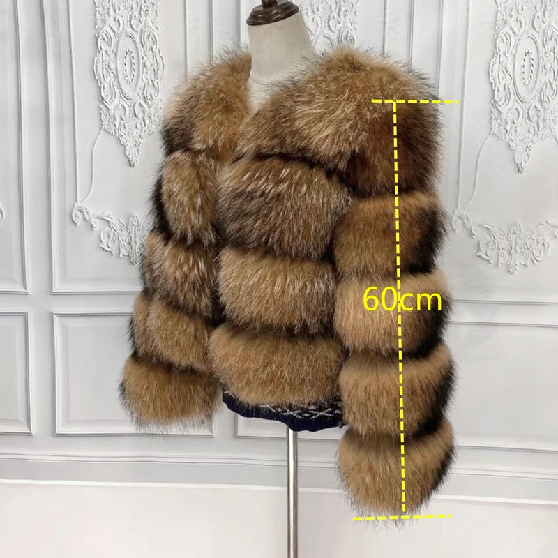 Winter Real Fox Fur Coat 100% Natural Women's Fur Jacket Thick Warm Fur Overcoat Ladies High Quality Fashion Luxurious Fur Vest