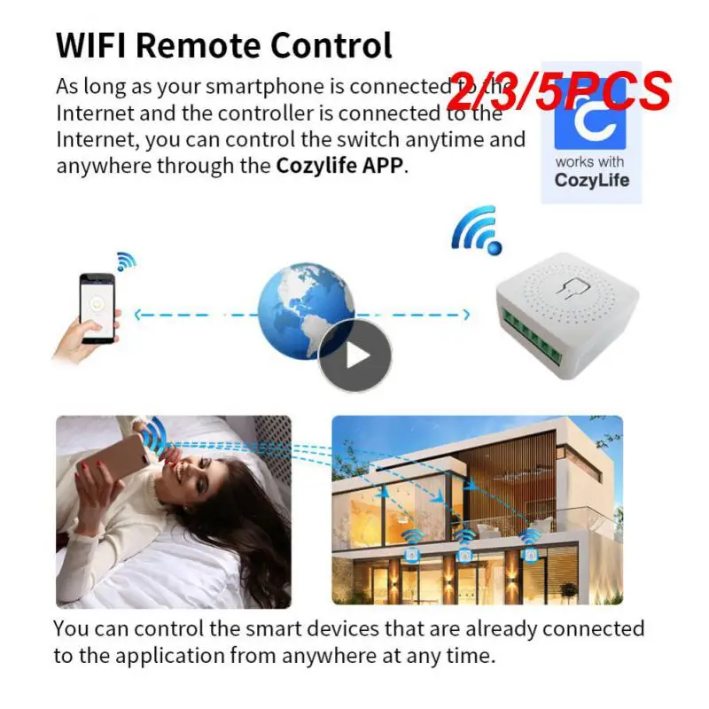 

2/3/5PCS Wifi Mini Breaker Cozylife And Homekit Remote Control Switch 16a Disconnector On-off Device Diy Smart Home Ac100-240v