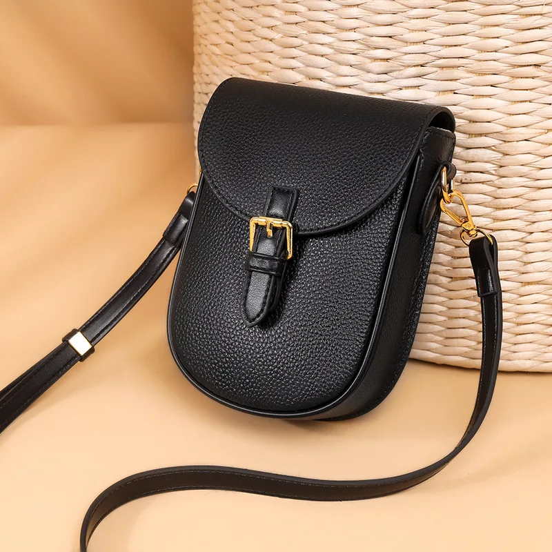 

Сумка на плечо женская из натуральной кожи, маленький Повседневный саквояж кросс-боди с кармашком для телефона, сумочка-мессенджер