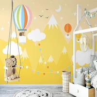 custom any size 3d mural wallpaper nordic hand drawn golden valley balloons childrens room bedroom sofa backdrop wall covering