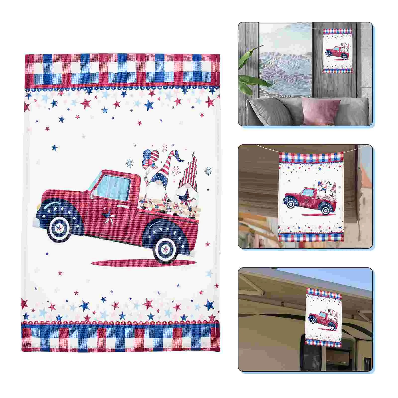 

Flag Day July Of Patriotic Decorations 4Th Garden Party Yard Memorial Fourth Hanging Independence House Supplies National Banner