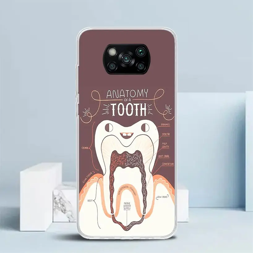 Чехол для телефона с зубами мудрости стоматолога Xiaomi Poco X6 X5 X4 X3 Nfc F6 F5 Pro F4 Gt F3 F2 F1 M5S