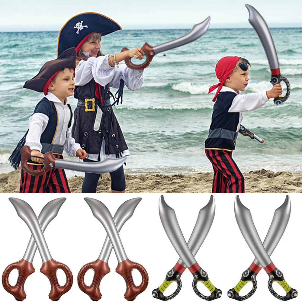 

Halloween Pirate Knife Balloon PVC Inflatable Kids Gift Toy Sword Pirate Stage Props Boy Cosplay Party Favors Fun Game Supplies